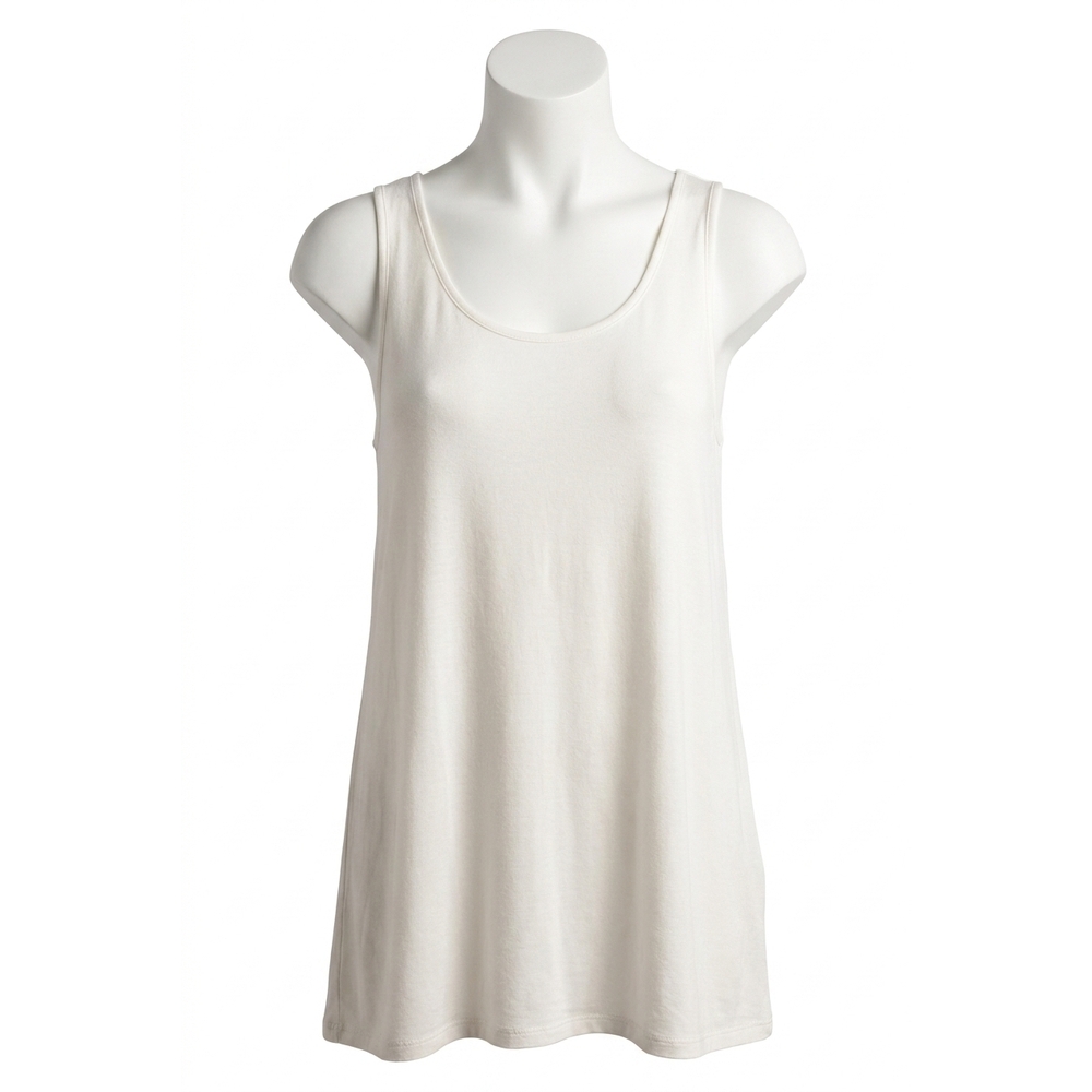 NEW FRENCH KYSS long tank top in white